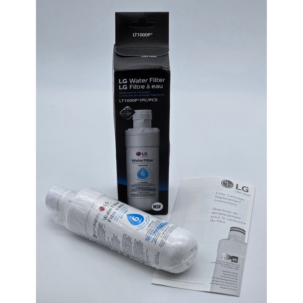 LG Water Filter Refrigerator Replacement LT1000P‎ White ADQ747935 NSF New